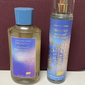 Bath & Body Works Frosted Coconut Snowball Body Wash and Mist Set